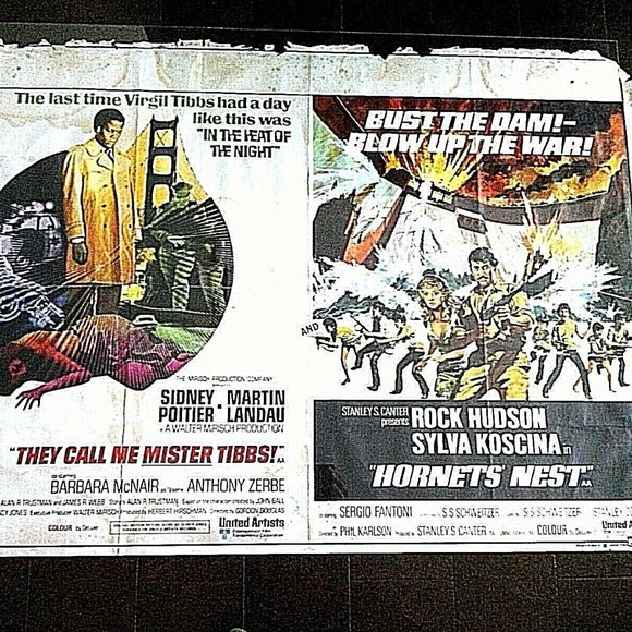 Original Movie Poster Double Feature They Call Me Mister Tibbs & Hornets' Nest - Picture 10 of 16